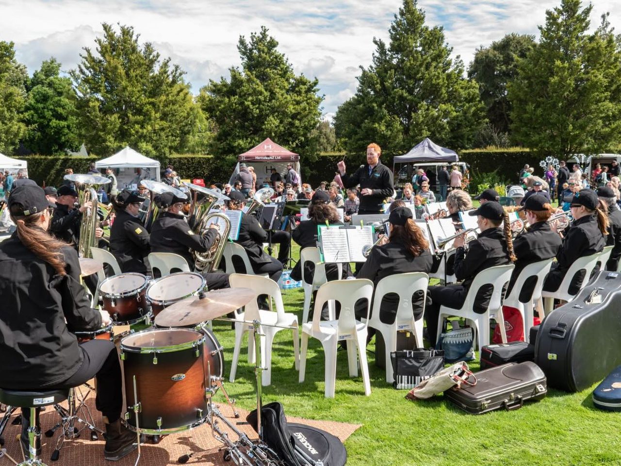 Rolleston Brass performing at the Giving Garden Festival