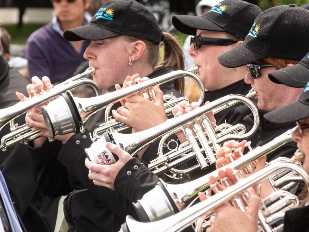 Rolleston Brass cornet players performing